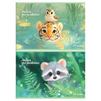 Альбом для рисования 24л., А4, на скрепке BG 