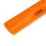 Линейка 20см СТАММ, пластиковая, гибкая, прозрачная, оранжевая, европодвес
