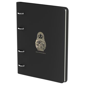 Тетрадь на кольцах А5, 80л. ЛАЙТ, кожзам, Greenwich Line 