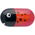 Точилка пластиковая с ластиком Faber-Castell "Ladybug" 2 отверстия, контейнер Точилка пластиковая с ластиком Faber-Castell "Ladybug" 2 отверстия, контейнер