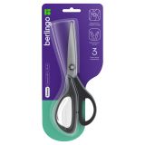 Ножницы Berlingo "Easycut 350", 18см, серые, эргономичные ручки, мягкие вставки, европодвес Ножницы Berlingo "Easycut 350", 18см, серые, эргономичные ручки, мягкие вставки, европодвес