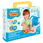 Набор для лепки JOVI "MY FIRST", пластилин 4 цв. 38г, 3 деревян. штампа, картон. упаковка