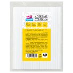 Клеевые стержни ArtSpace, диаметр 7мм, длина 200мм, прозрачные, набор 60шт., пакет