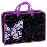 Папка с ручками 1 отделение, А4 Berlingo "Butterfly Effect", 340*245*75мм, пластик, на молнии