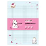 Сменный блок 80л., А5 клетка MESHU "Сute bunny", пленка т/у, в клетку