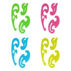 Набор лекал СТАММ, 3шт. (25см, 17см, 12см), пластиковый, прозрачный, неоновые цвета, ассорти, европодвес