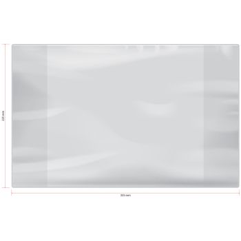 Обложка 225*355 для рабочих тетрадей, прописей, дневников в тв. переплете и учебников старших классов, ПВХ 100мкм, ArtSpace,ШК