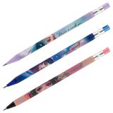 Карандаш механический MESHU "Kawaii", печать на корпусе, 2,0мм, софт-тач, ассорти, с точилкой для грифеля