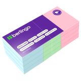 Самоклеящийся блок Berlingo "Ultra Sticky", 50*40мм, 12 блоков по 100л., 3 пастельных цвета