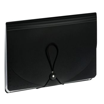 Папка-органайзер для хранения документов СТАММ А4, 13 отделений,  черный