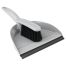 Комплект для уборки OfficeClean щетка-сметка и совок, с резиновой кромкой, ширина 24 см, пластик, серый