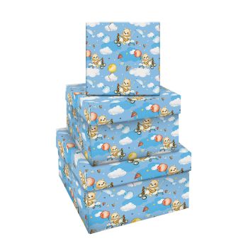 Набор квадратных коробок 3в1, MESHU 