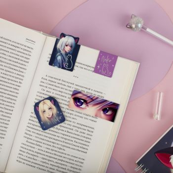 Закладки магнитные для книг, 4шт., MESHU 
