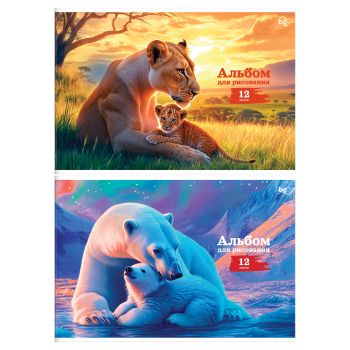 Альбом для рисования 12л., А4, на скрепке BG 