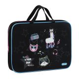 Папка текстильная с ручками 1 отделение, А4 Först "Disco Lama", 350*265*80мм, текстиль, на молнии