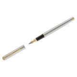 Ручка перьевая Luxor "Marvel" синяя, 0,8мм, корпус хром/золото, футляр