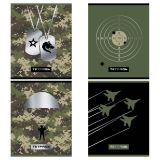 Тетрадь 96л., А5, клетка на гребне BG "Военный", матовая ламинация