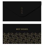 Конверт для денег MESHU "Best wishes", 85*164мм, мат. ламинация, фольга