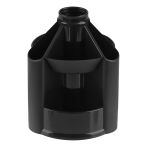 Настольная подставка СТАММ "Mini Desk", пластиковая, вращающаяся, черная Настольная подставка СТАММ "Mini Desk", пластиковая, вращающаяся, черная