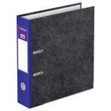 Папка-регистратор Berlingo "Hyper", 80мм, мрамор, с карм. на корешке, нижний метал. кант, синяя