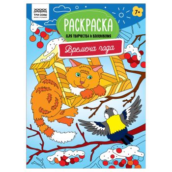 Раскраска А4, 16 стр., ТРИ СОВЫ 