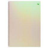 Тетрадь 80л., А4, клетка, на гребне BG "Сияние", пластиковая обложка, белый