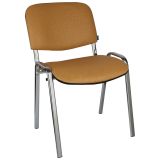 Стул Helmi HL-F01 "Изо", каркас хром, обивка кожзам песочный Стул Helmi HL-F01 "Изо", каркас хром, обивка кожзам песочный