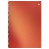 Тетрадь 80л., А4, клетка, на гребне BG "Сияние", пластиковая обложка, оранжевый