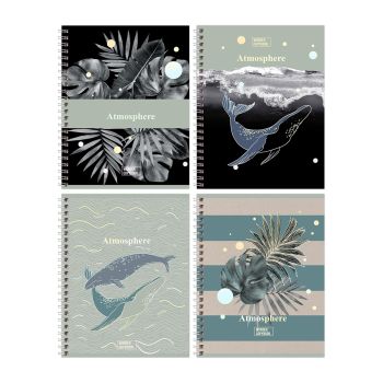 Тетрадь 80л., А5, клетка на гребне BG 