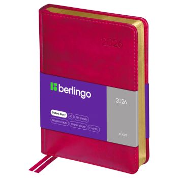 Ежедневник датированный 2026г., А6, 184л., кожзам, Berlingo 