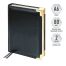Ежедневник недатированный, А6, 160л., кожа, Delucci, гладкая кожа, черный, зол. срез