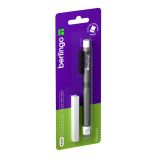 Ластик Berlingo "Round" круглый, 130*10*10, выдвижной, пластиковый футляр, черный