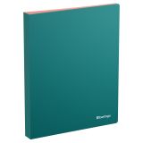 Папка с 60 вкладышами Berlingo "Soft Touch Pro", 30мм, 700мкм, с внутр. карманом, зеленая, внутр. розовая, софт-тач