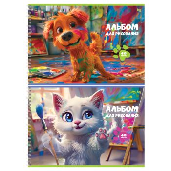 Альбом для рисования 40л., А4, на гребне BG 