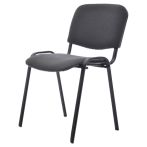 Стул Фабрикант "Изо" ТК-1, BL, каркас черный, обивка ткань черная