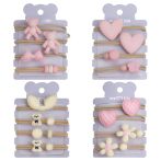 Резинки для волос MESHU, тонкие с топперами, ассорти, 4шт., диаметр 5см, европодвес