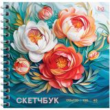Скетчбук 40л., 170*170 BG "Пионы", на гребне, матовая ламинация, выборочный лак, 120г/м2 Скетчбук 40л., 170*170 BG "Пионы", на гребне, матовая ламинация, выборочный лак, 120г/м2