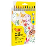 Набор маркеров-кистей JOVI "Lettering", 12цв., на водной основе, кисть/пулевидный