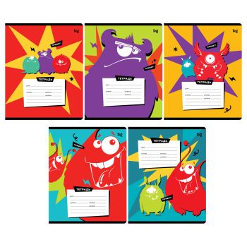 Тетрадь 12л., узкая линия BG 