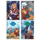 Записная книжка А6 80л. на гребне BG "Волшебник Изумрудного Города"