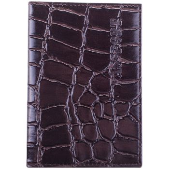 Обложка для паспорта OfficeSpace кожа, темно-коричневый, 