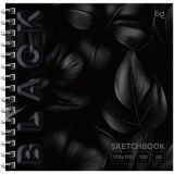 Скетчбук 40л., 170*170 BG "Black. Leaves", на гребне, soft tuch, выборочный лак, 120г/м2 Скетчбук 40л., 170*170 BG "Black. Leaves", на гребне, soft tuch, выборочный лак, 120г/м2