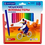 УЦЕНКА - Фломастеры Centropen "Пингвины", 18цв., смываемые, картон, европодвес УЦЕНКА - Фломастеры Centropen "Пингвины", 18цв., смываемые, картон, европодвес