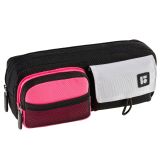 Пенал мягкий 1 отделение, 210*80*40 мм, Berlingo, "Navy pocket duo", 2 кармана, полиэстер