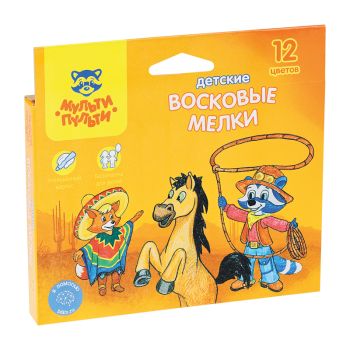 Мелки восковые утолщенные Мульти-Пульти 