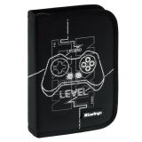 Пенал 1 отделение, 200*140*40 мм, Berlingo "Stream rider", 1 дополнительная откидная секция, полиэстер