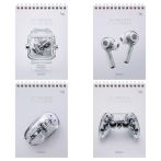 Блокнот А5 80л. на гребне BG "Техно-эстетика", матовая ламинация, выб.лак, тиснение фольгой твердая обложка