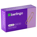 Скрепки 50мм, Berlingo, 100шт., золотистые, карт. упаковка Скрепки 50мм, Berlingo, 100шт., золотистые, карт. упаковка